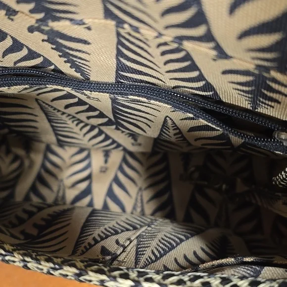 Eric Javits Squishee Tan Crossbody Bag with Rounded Shape and Decorative Trim - Picture 3 of 5